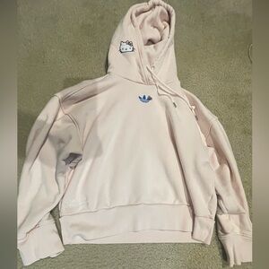 Adidas Pink Hoodie matching joggers with Hello Kitty Patch